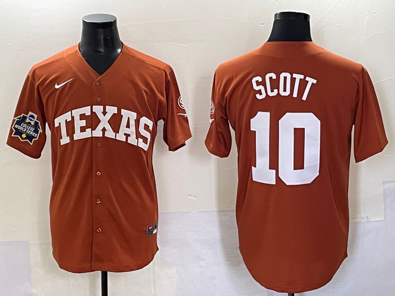 Men Texas Longhorns #10 Scott brown Nike joint Name NCAA 2025 Jersey style 6